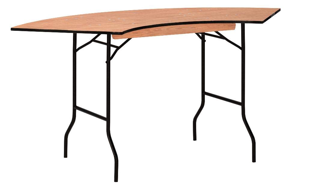 Flash Furniture Ginny 5.5 ft. x 2 ft. Serpentine Wood Folding Banquet Table