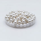 Inspirelle 580Pcs White Undrilled Abs Art Faux Pearls For Vase Fillers, 10Mm No Hole Makeup Beads To Hold Brush Eyeliner, Imitat