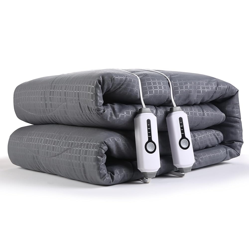 Sunny Heat Electric Mattress Pad King Size 78'X80', 4 Heating Levels & 10 Hour Auto Shut Off, Elastic Deep Pocket, Warm And So