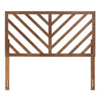 Baxton Studio Belisma Modern and Contemporary Ash Walnut Finished Wood King Size Headboard