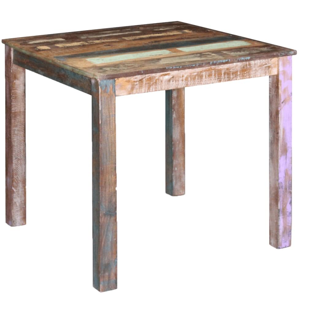 vidaXL Dining Table Solid Reclaimed Wood 31.5&quot;x32.3&quot;x30&quot;