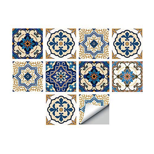 Self-Adhesive Wall Tile Decals, Peel and Stick Tile Stickers, Waterproof Backsplash Stickers for Kitchen Bathroom Decor, 6x6inch