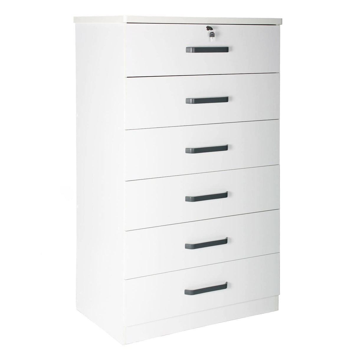 Better Home Products Liz Super Jumbo 6 Drawer Storage Chest Dresser (White)