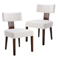 Mid Century Modern Dining Chairs, Farmhouse Velvet Upholstered Accent Chair Curved Backrest Kitchen Chairs Set Of 2, With Hardwo
