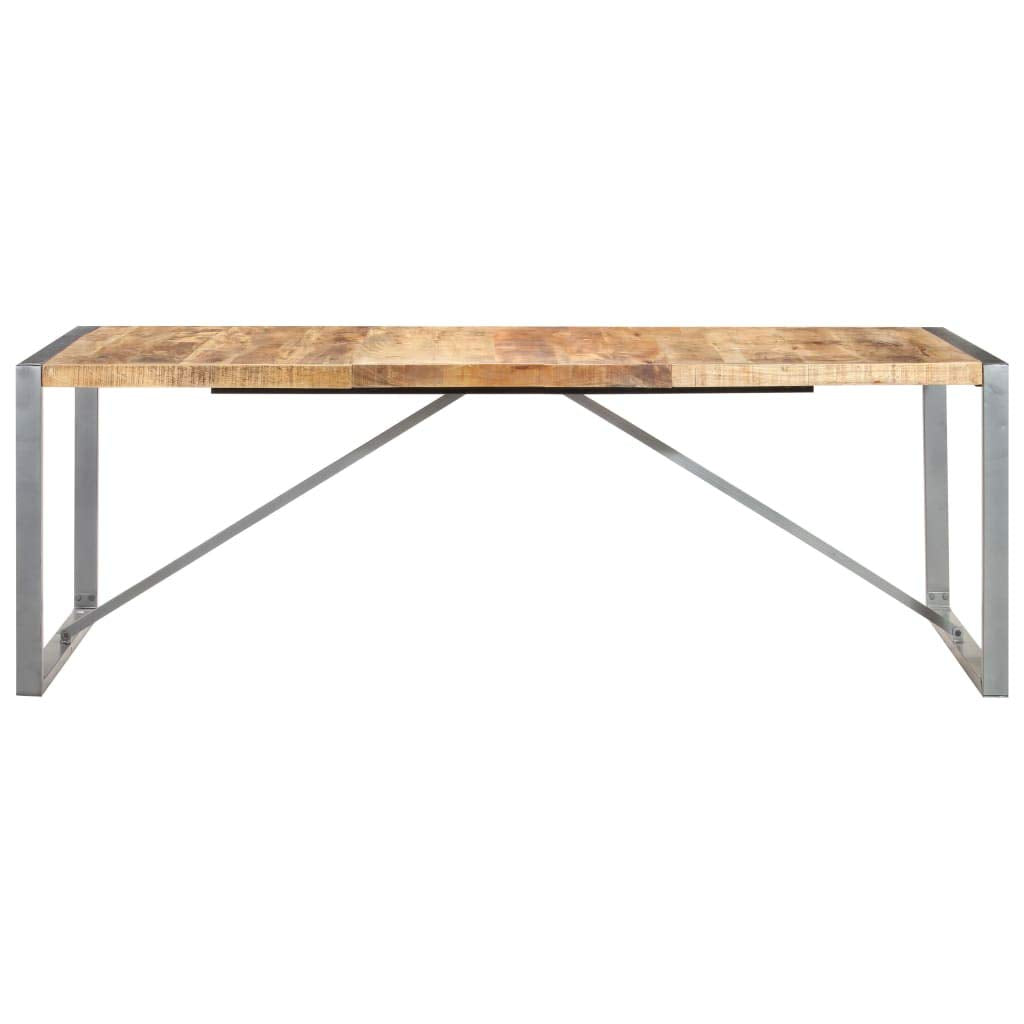 vidaXL Dining Table 86.6&quot;x39.4&quot;x29.5&quot; Solid Rough Mango Wood