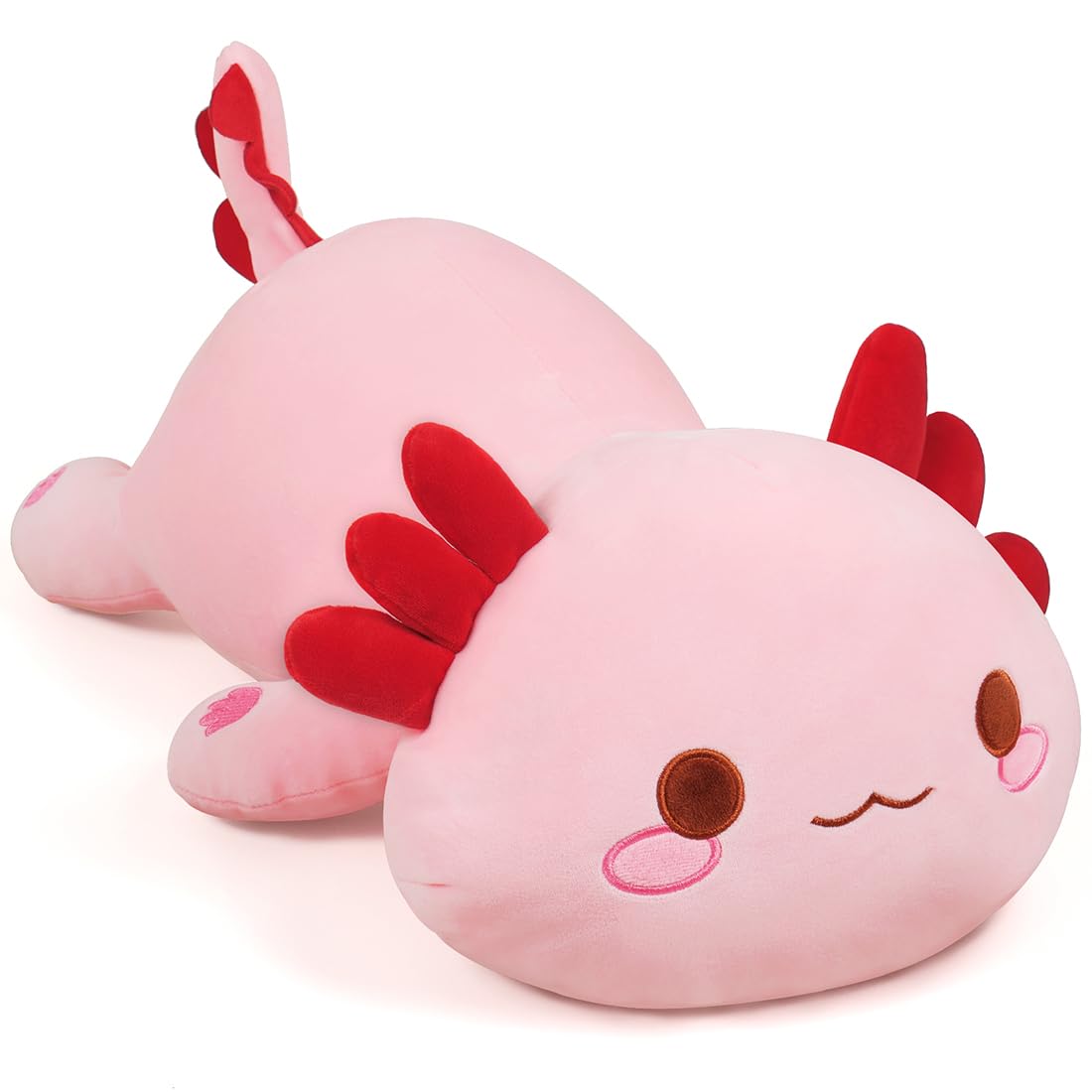 Sausudols Axolotl Plush Toy, Cute Pink Axolotl Plush Pillow For Kids, 20 Kawaii Stuffed Animal Salamander Soft Plushies For Girl