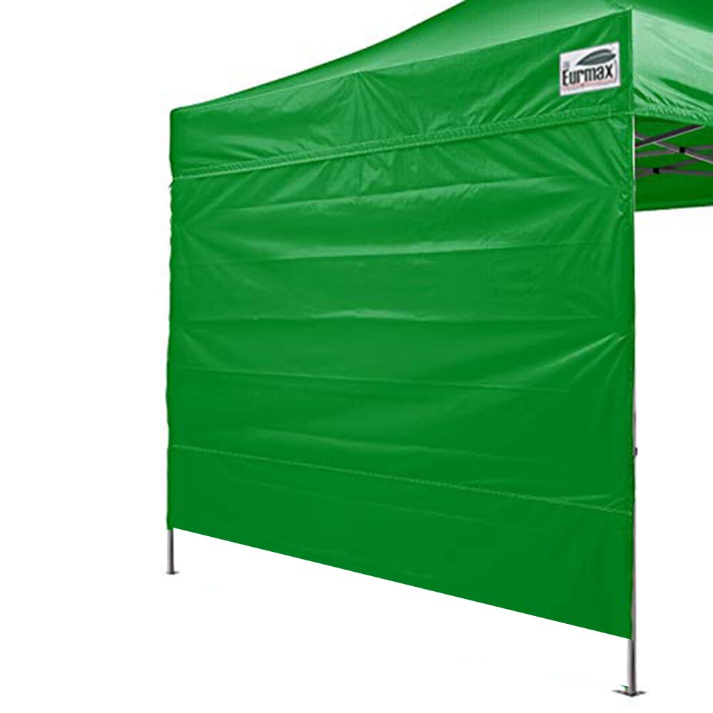 Eurmax USA 10FT Instant Canopy SunWall Pop Up Canopy Wall with Horizontal Strap ONLY,1 Pack Sidewall (Kelly Green)