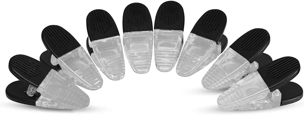 Vip Home Essentials -Thick Plastic Clips With Neodymium Magnet - 3-1/4' Length - Durable Versatile All-Purpose (Translucent Whi