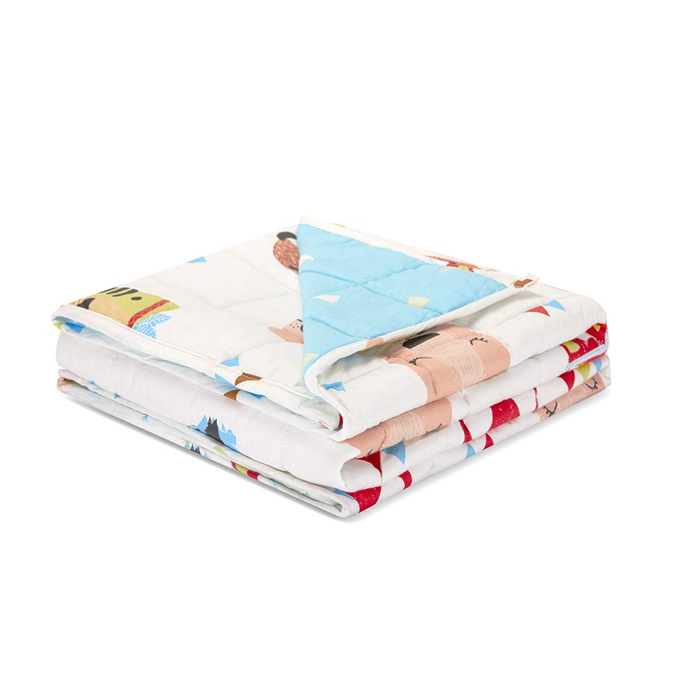 Weighted Idea Weighted Blanket Kids 7 Lbs 41'' X 60'' (Comfortable And Breathable Fabric, Fox) With No-Leaking Glass