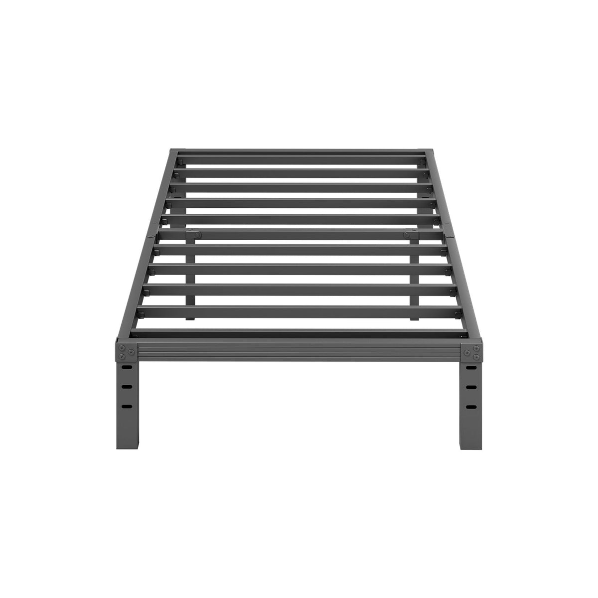 Furnitui 12 Inch High Platform Twin Bed Frame, Metal Bed Frame Twin No Box Spring Needed, Easy Assembly, Noise Free, Sturdy, Bla