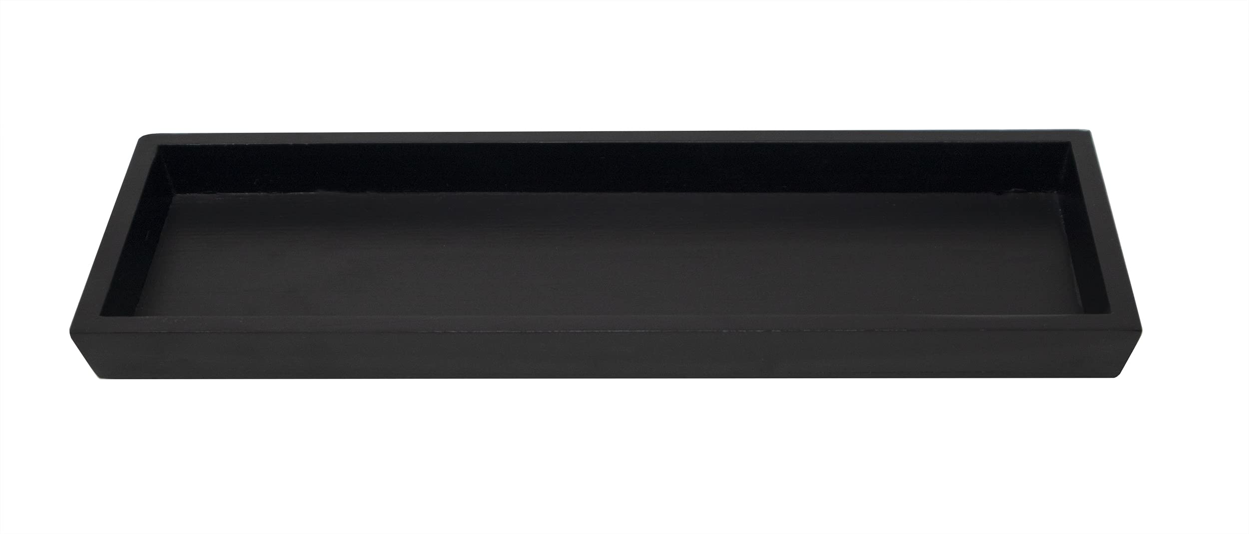 Black Wood Tray - Vanity, Bathroom Toilet Tank Tray, Countertop Organizer, Perfume or Jewelry Storage, Candles or DIY Decor Proj