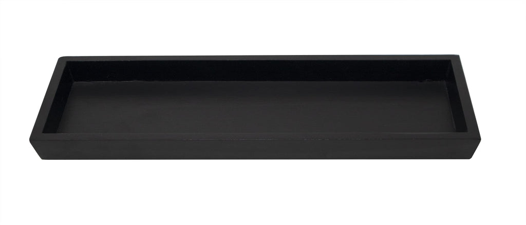 Black Wood Tray - Vanity, Bathroom Toilet Tank Tray, Countertop Organizer, Perfume or Jewelry Storage, Candles or DIY Decor Proj