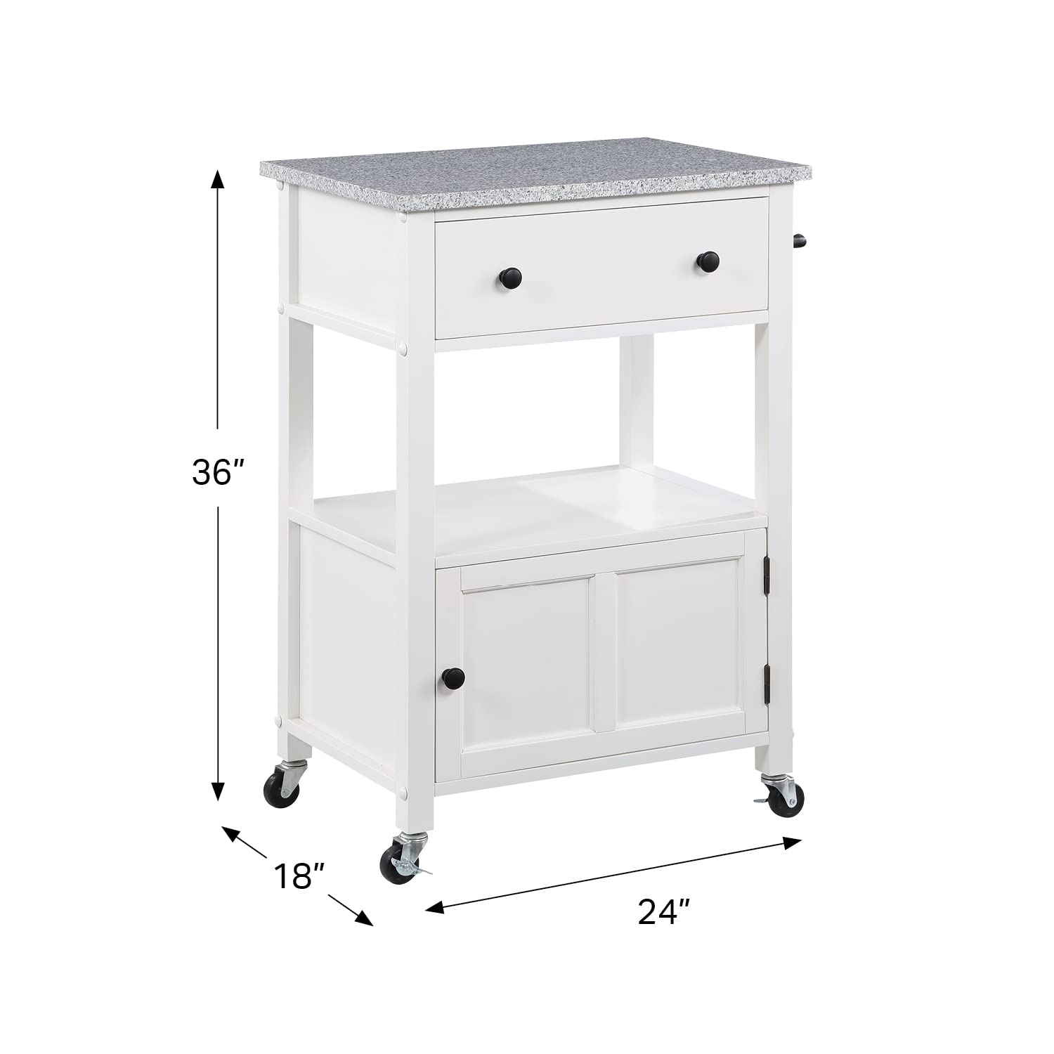 OS Home and Office Furniture Fairfax Kitchen Cart - Thumbnail 3