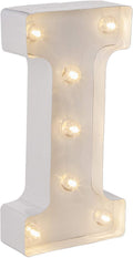 Darice White Metal Marquee Letter - I - 9.87    Tall, White Finish