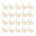 Amosfun Bunny Wooden Slices Easter Party Decorations Unfinished Wood Crafts Cutouts Wooden Easter Rabbit Party Decoration Easter