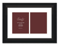Craig Frames 21834700BK 14 by 20-Inch Black Picture Frame, Single White Collage Mat with 2-8 by 10-Inch Openings