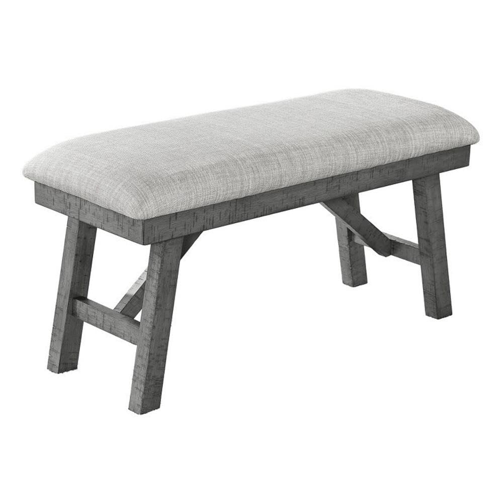 Best Quality Furniture D189-B Bench, Light Gray