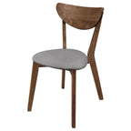 Coaster Furniture Alfredo Upholstered Grey and Natural Walnut (Set of 2) Dining Chair 17.5" D x 21.75" W x 31.25" H 108082