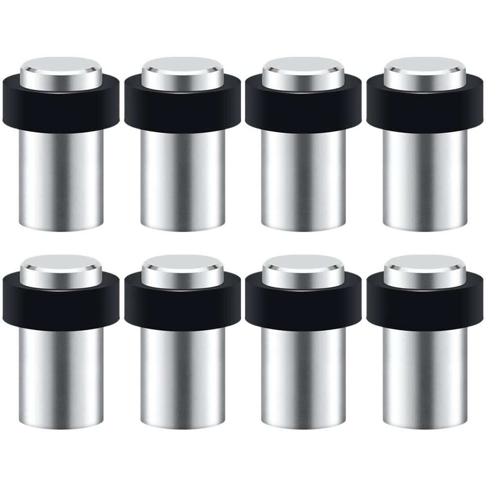 Door Stopper Stainless Steel Cylindrical Floor Door Stop 2.4' Pack Of 8
