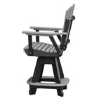 American Furniture Classics OS Home and Office Model 130-C-LGB Arm Light Gray on a Black Base Counter Height Swivel Dining Chair