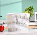 HOMIES, 1 Piece, Plastic Storage Organizer Basket with Handles, Shower Caddy Tote Bins for Bathroom, Kitchen, Closet, Size: SMAL