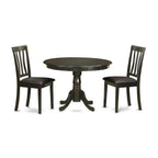 East West Furniture Hartland 3-Piece Wooden Dining Set in Cappuccino