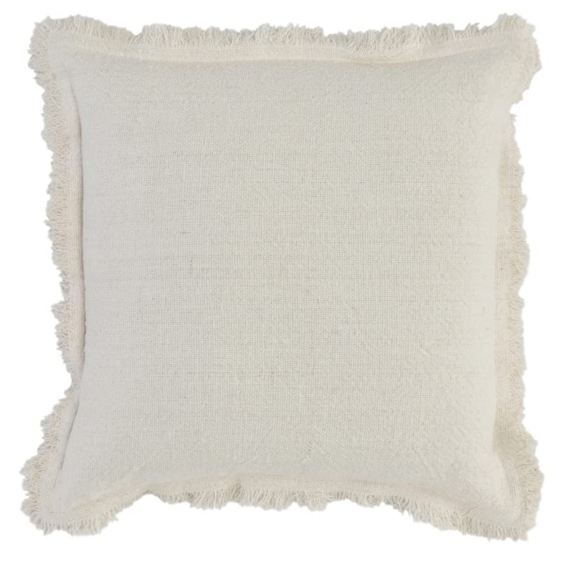 Kosas Home Agatha 22X22 Transitional Fabric Throw Pillow In Ivory