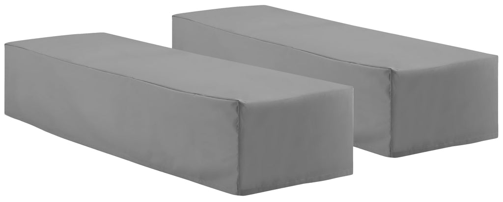 Crosley Furniture Patio Furniture Covers, Waterproof 2-Piece Outdoor Chaise Lounge Cover Set For Backyard, Gray