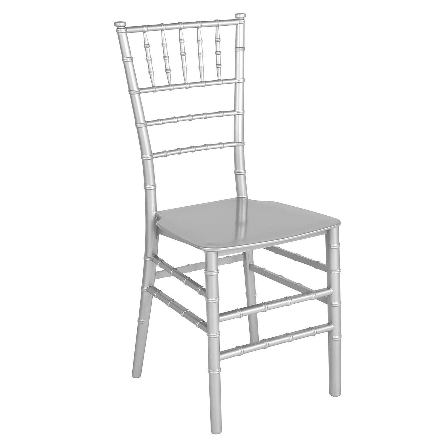 Flash Furniture Hercules Series Silver Resin Stacking Chiavari Chair