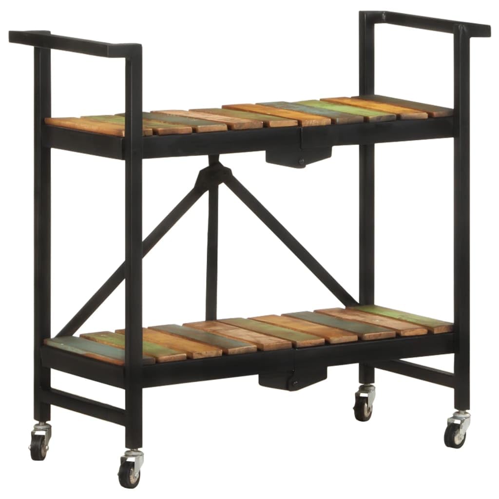 vidaXL Kitchen Trolley 34.2&quot;x14.2&quot;x31.9&quot; Solid Reclaimed Wood