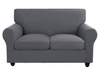 Searchi Stretch Sofa Cover Couch Cover, 4 Pieces Sofa Slipcover With 3 Separate Cushion Cover, Washable Furniture Protector For Living Room(Sofa, Grey)