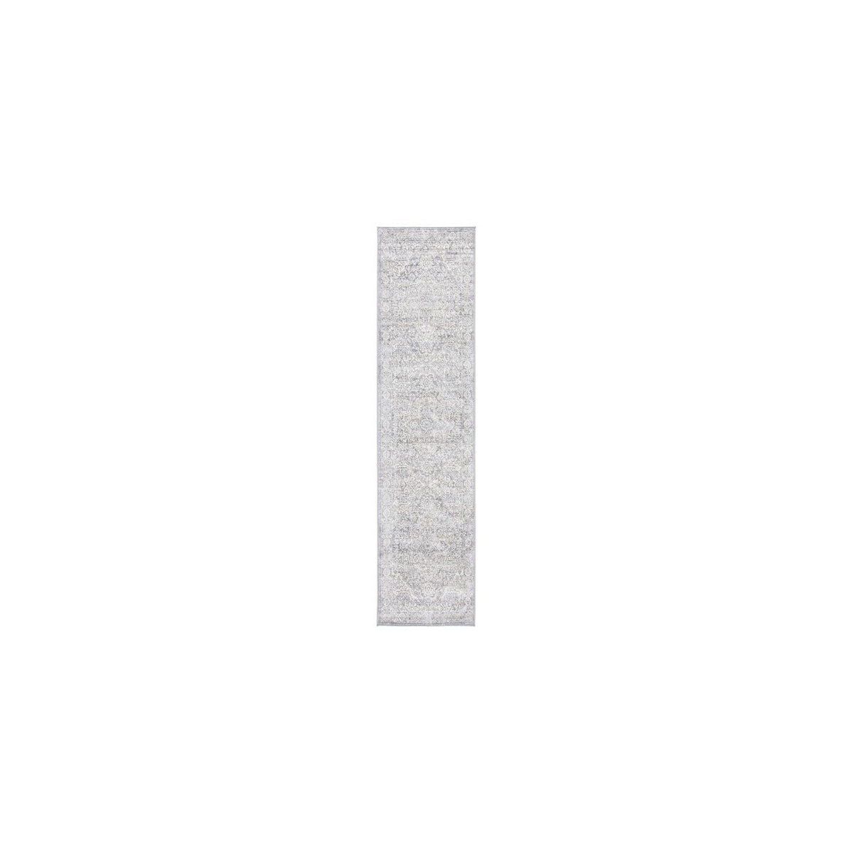 SAFAVIEH Brentwood Collection Runner Rug - 2' x 6', Light Grey & Ivory, Medallion Distressed Design, Non-Shedding & Easy Care, I