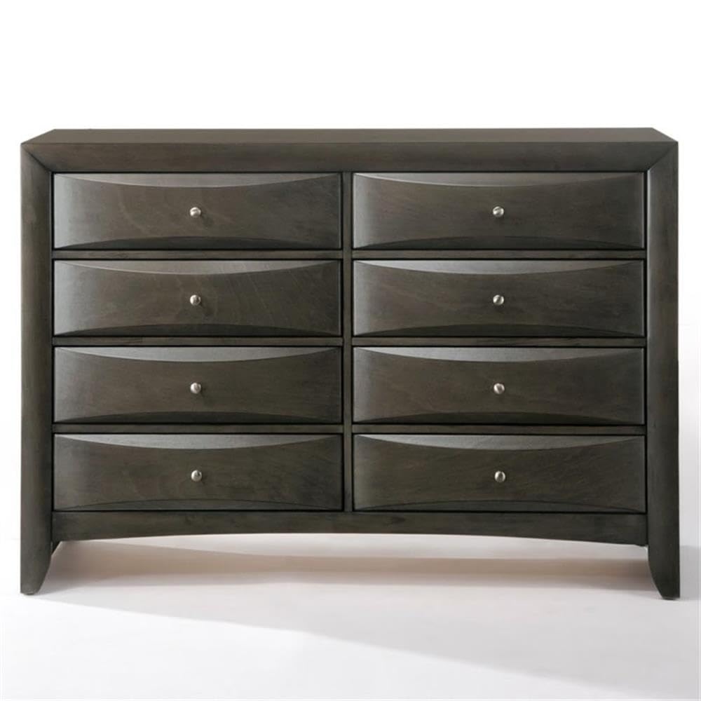 Acme Ireland 8 Drawer Dresser in Gray Oak