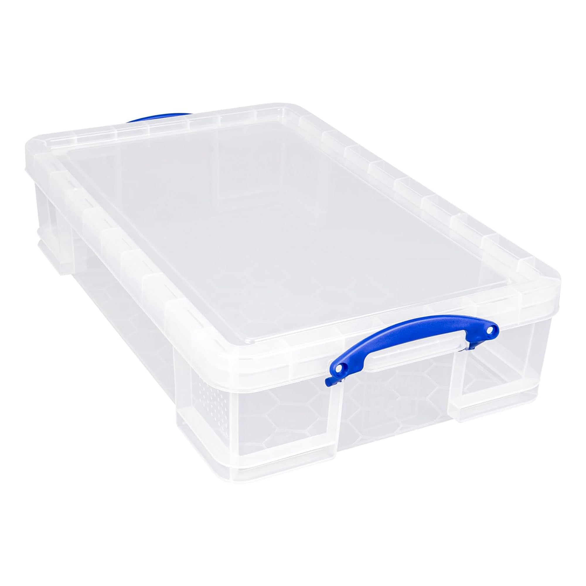 Really Useful Box 33 Liters Storage Container W/Snap Lid And Clip Lock Handle For Lidded Home And Item Storage Bins, Stores Up T