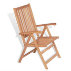vidaXL 8X Solid Teak Wood Reclining Patio Chairs Garden Outdoor Balcony Backyard Terrace Lounge Dinner Dining Seating Home Furniture