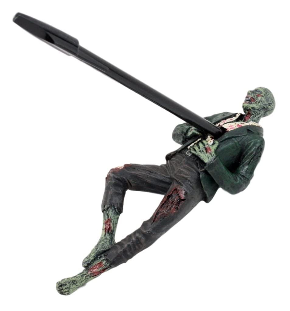 Ebros Gift Walking Dead Zombie Walker Hunter Impaled Zombie Pen Holder Figurine 6.75' L Office Desktop Zombies Apocalypse Penci