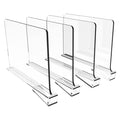 BESTOYARD 4pcs Shelf Dividers for Closet Organization, Wardrobe Dividers Round Corners, Ps Material, Maximize Storage Space by S