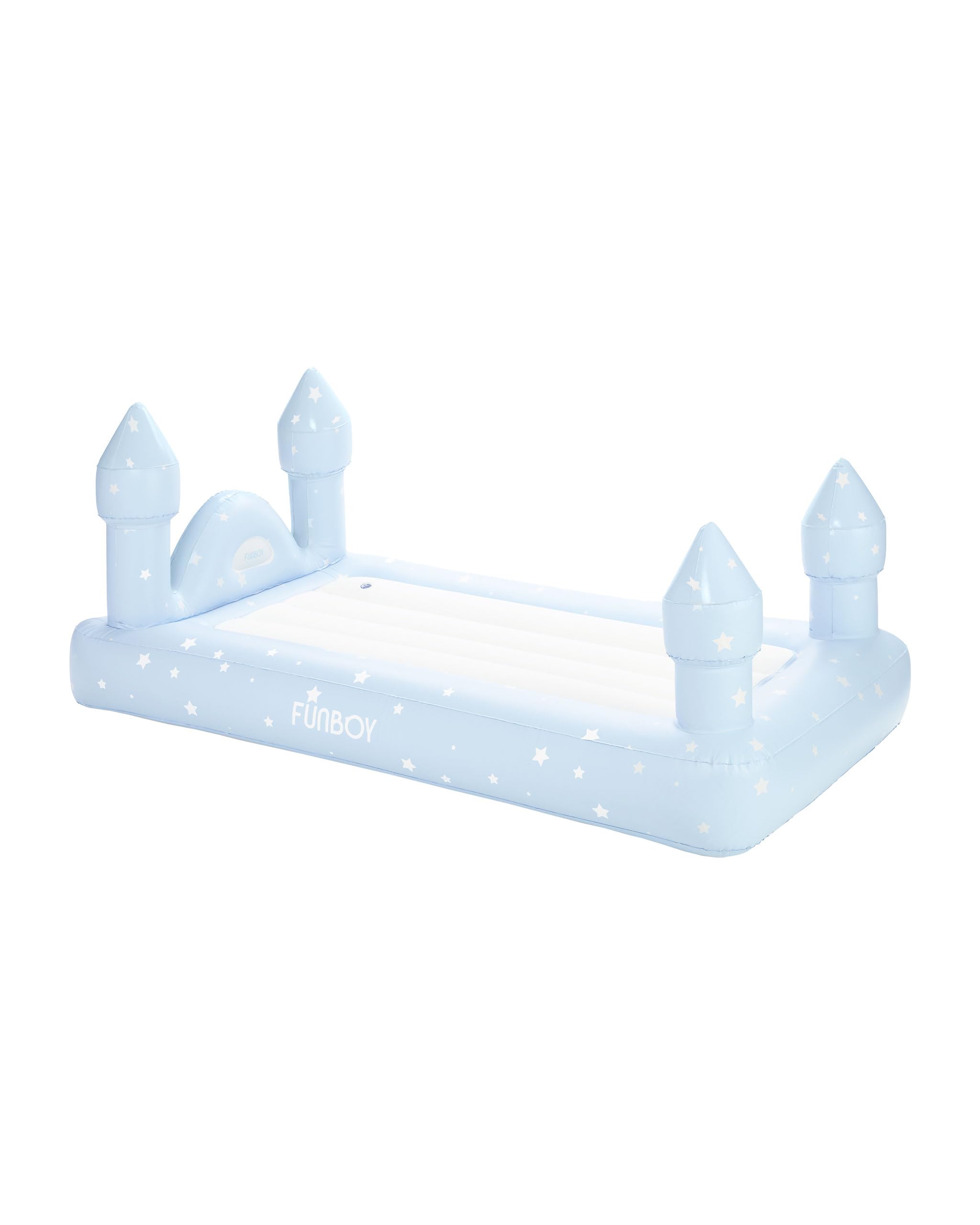 Funboy Kids Blue Castle Sleepover Travel Bed & Air Mattress. Perfect For Sleepovers. Includes Carrying Storage Bag, Twin