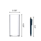 Amazing Abby - Viola Piccolo - Plastic Cylinder Vases (12-Piece Set), Acrylic Flower Vases For Wedding Centerpieces, Home Decorations, Office Ornaments, Shatter-Proof, 6' (H) (Not Glass)