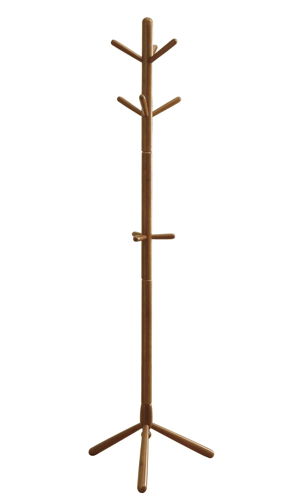 HomeRoots Solid Wood Coat Rack - 69' H/Oak Wood Contemporary Style