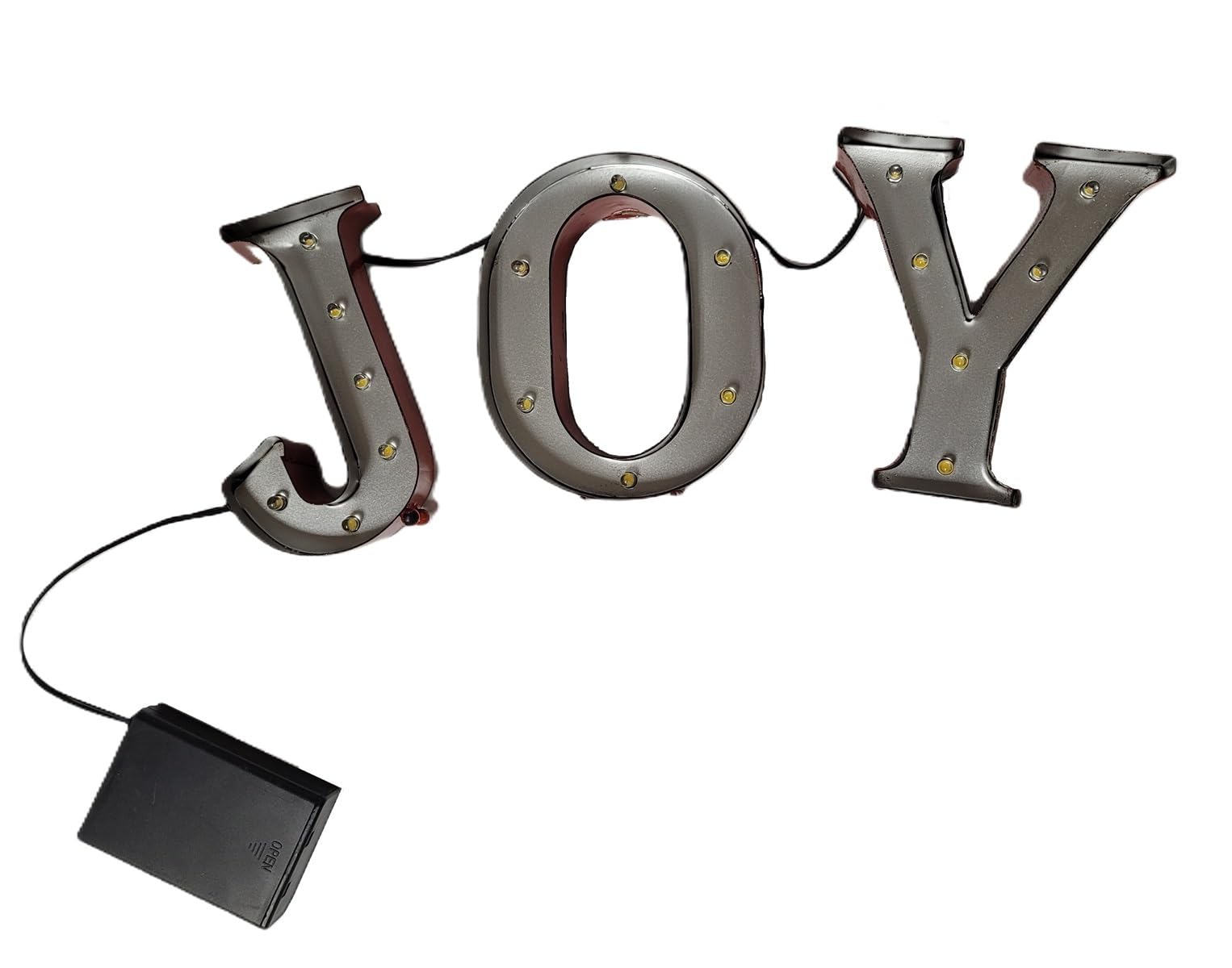 JOY Metal LED MARQUEE SIGN - Bring Home the Warmth of LED Light that will brighten any area of your home. Ideal for special occa