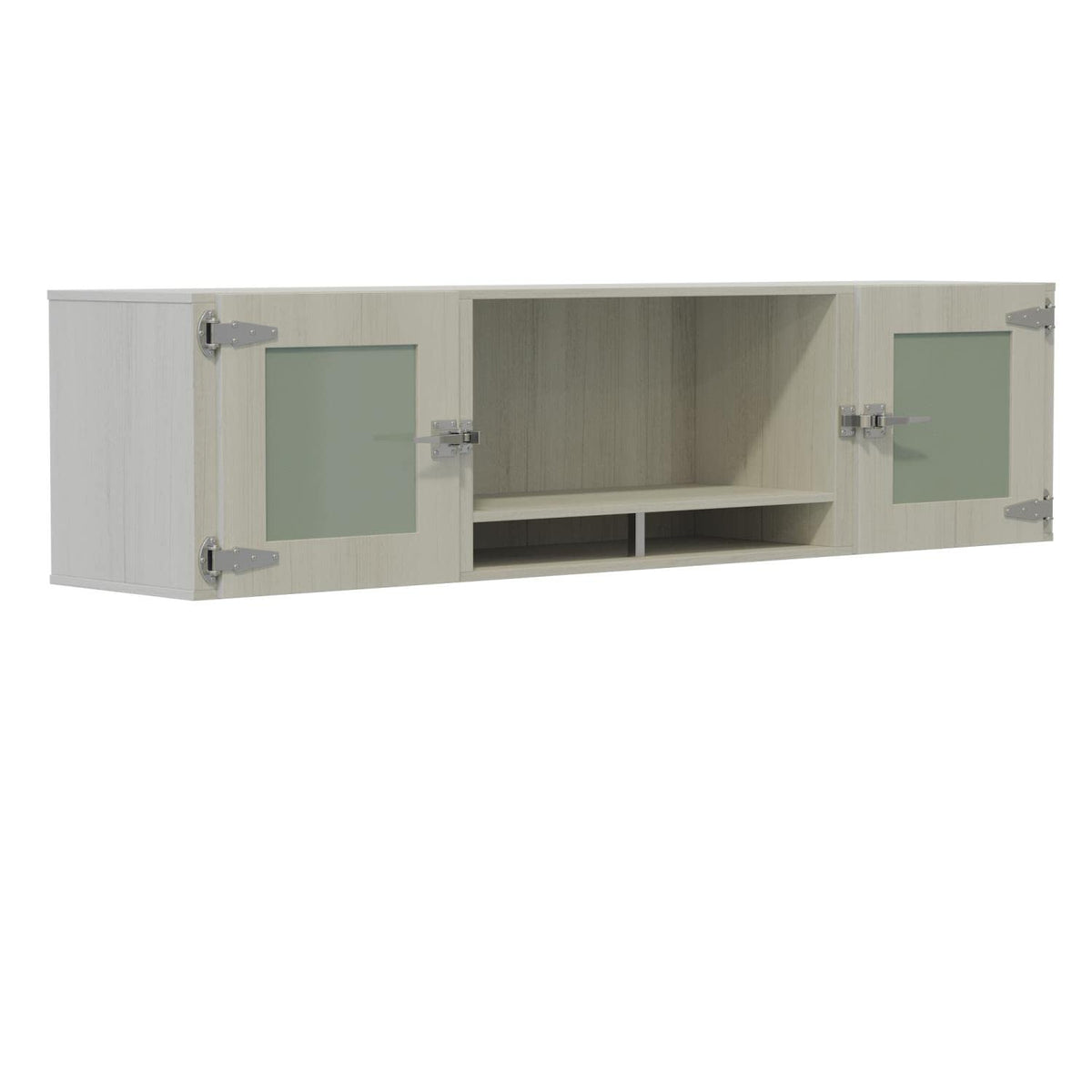 72&quot; Mirella Glass Door Wall Mount Hutch