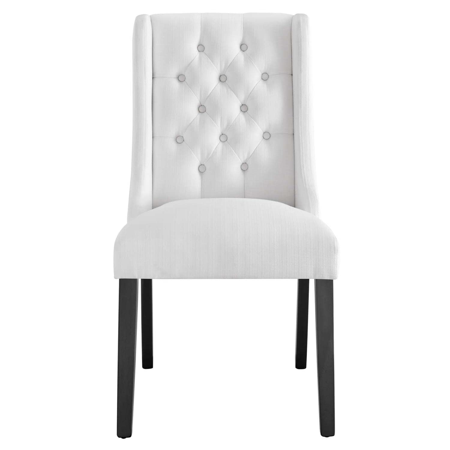 Modway Baronet Button-Tufted Fabric Parsons Dining Chair In White
