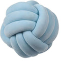 Knot Pillow Ball Round Cushion Pillows, Children Room Decoration Plush Toys Calming Stress Relief Toy (Light blue,8.5in/22cm)