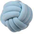 Knot Pillow Ball Round Cushion Pillows, Children Room Decoration Plush Toys Calming Stress Relief Toy (Light blue,8.5in/22cm)