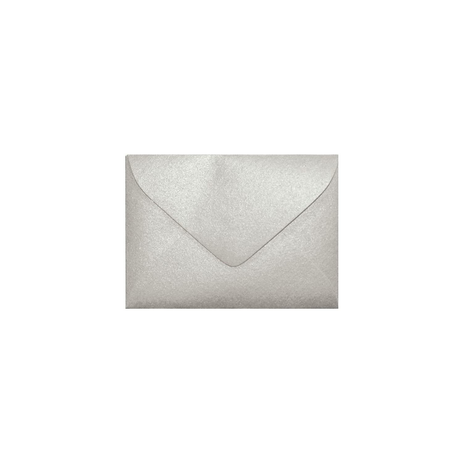 Luxpaper #17 Mini Envelopes | 2 11/16' X 3 11/16' | Silver Metallic | 80Lb. Text | 50 Qty