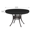 Covers & All Round Table Top Cover, 12 Oz Waterproof Uv & Weather Resistant Patio Table Cover, Outdoor Table Cover For Patio Outdoor Furniture & Coffee Table (54' Dia X 4' H Inches, Black)
