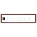 Creative Letter Art 4    x 6    Multiple Opening Picture Frame Collage with 13 holes, Congress Mahogany Frame with 10 x 54-inch 