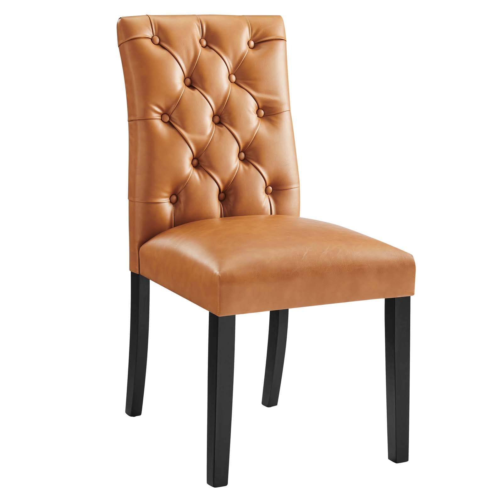 Modway Eei-3472-Tan Duchess Dining Chair Vinyl Set Of 2, Tan