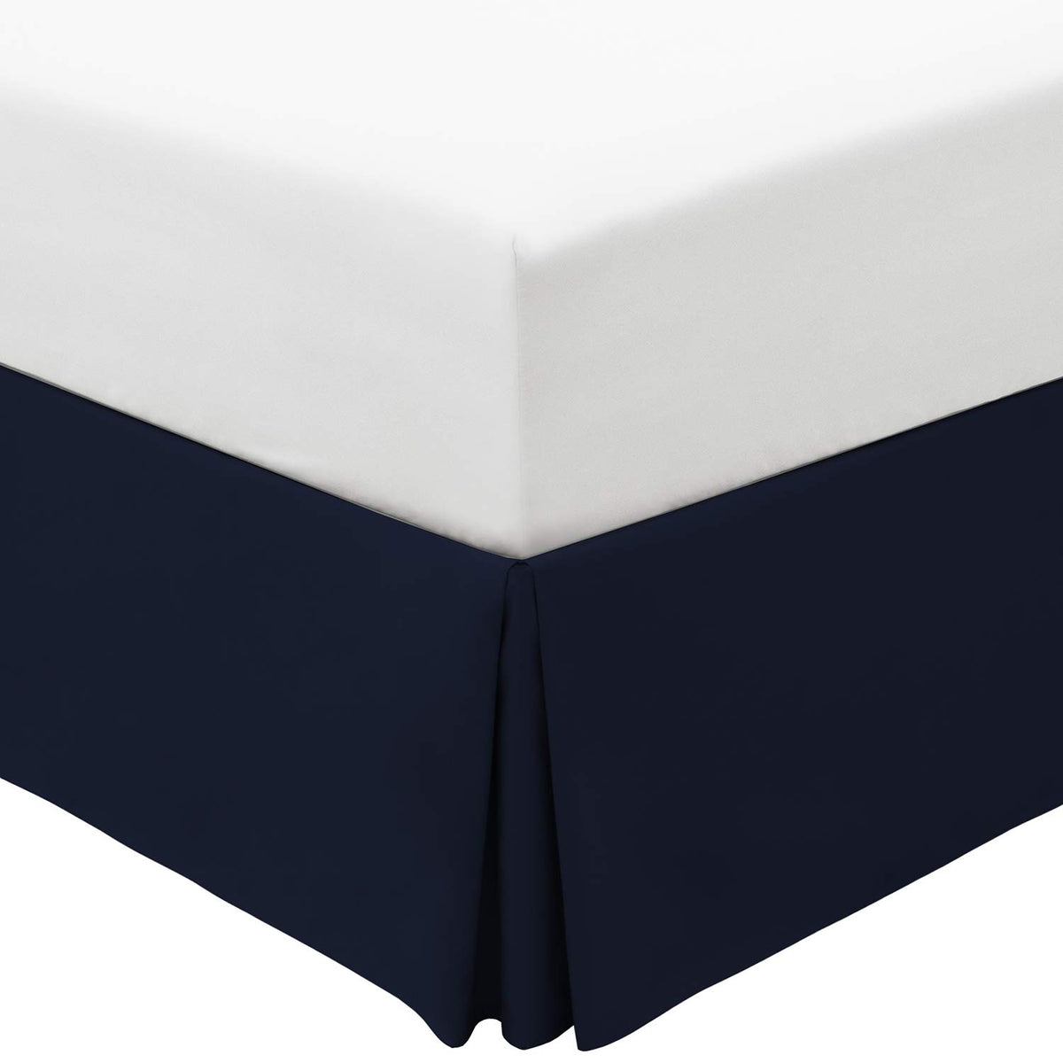 Mellanni California King Bed Skirt - Bed Frame And Box Spring Cover - 15-Inch Tailored Drop Pleated Dust Ruffle - Easy Fit, Wrin